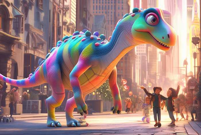 儿童故事大恐龙来到城市 - 大恐龙来到城市的故事