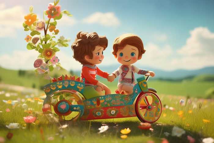 儿童故事三轮车的故事 - 三轮车的爱情故事