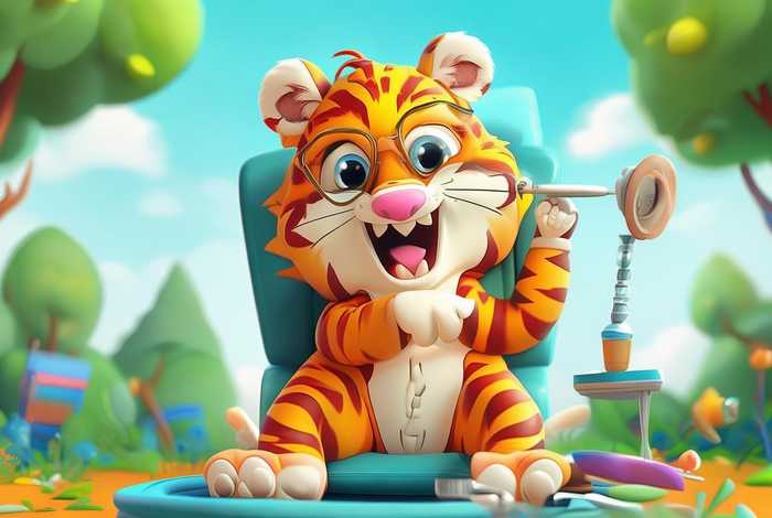 儿童故事老虎拔牙图片、幼儿故事老虎拔牙图片