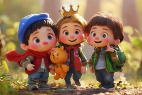 儿童三个好朋友的故事；三个好朋友的故事配图