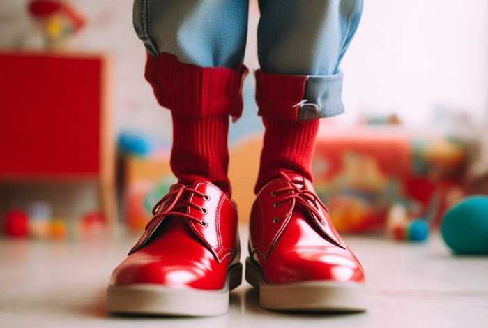 儿童红色皮鞋搭配、儿童红色皮鞋搭配图