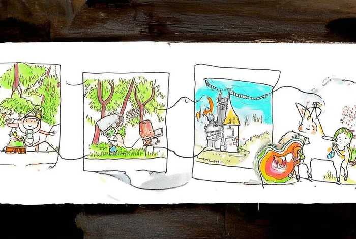 儿童小故事连环画4幅图片 - 小故事连环画4幅图片简笔画