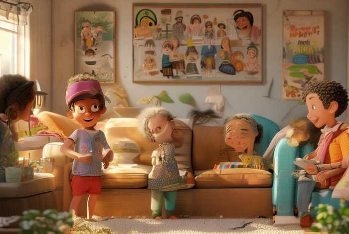 儿童家庭美德，儿童家庭美德图片