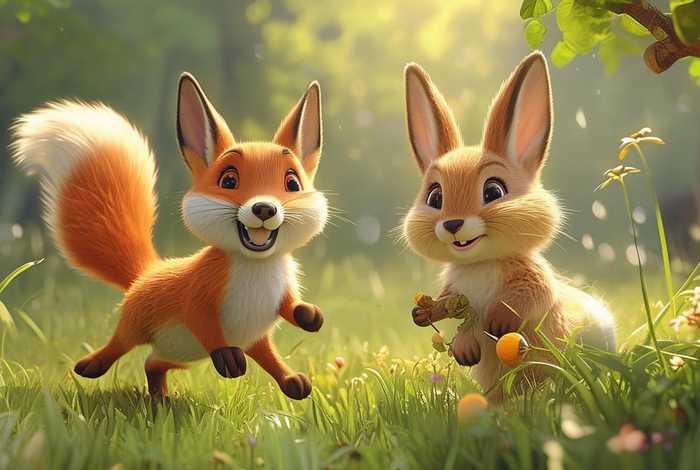 儿童故事狐狸和兔子；狐狸和兔子幼儿故事