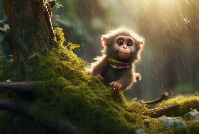 儿童睡前故事小猴躲雨（幼儿故事讲演小猴躲雨）