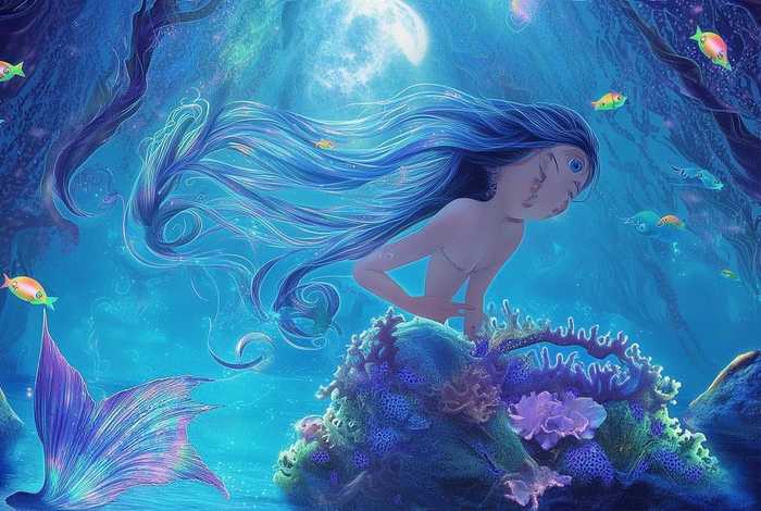 儿童故事海的女儿背景视频，海的女儿视频故事视频真人版