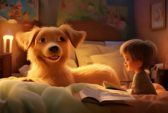 儿童睡前故事大黄狗和小黄狗 - 小黄狗的故事睡前