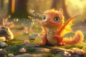 不会着火的儿童故事 - 不会喷火的小火龙故事