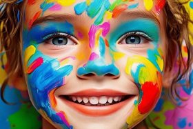 儿童彩绘画，儿童彩绘画脸教程