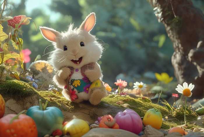 儿童故事动画片聪明的小白兔 - 聪明的小白兔幼儿故事