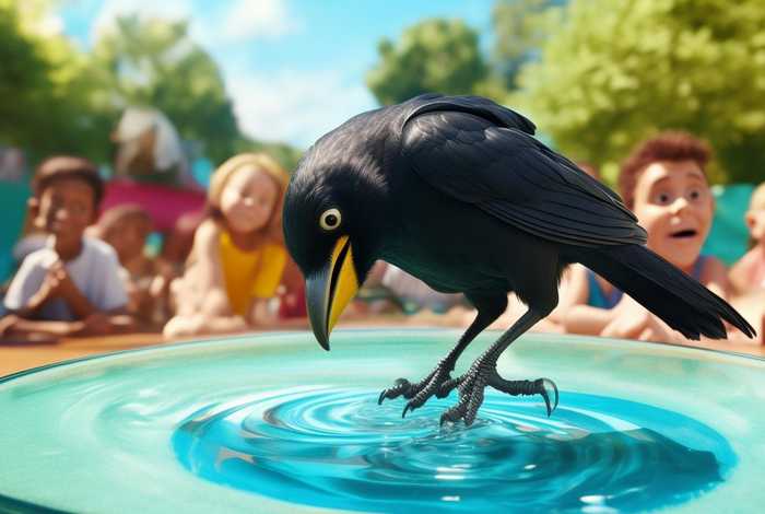 儿童故事乌鸦 - 幼儿园故事乌鸦喝水