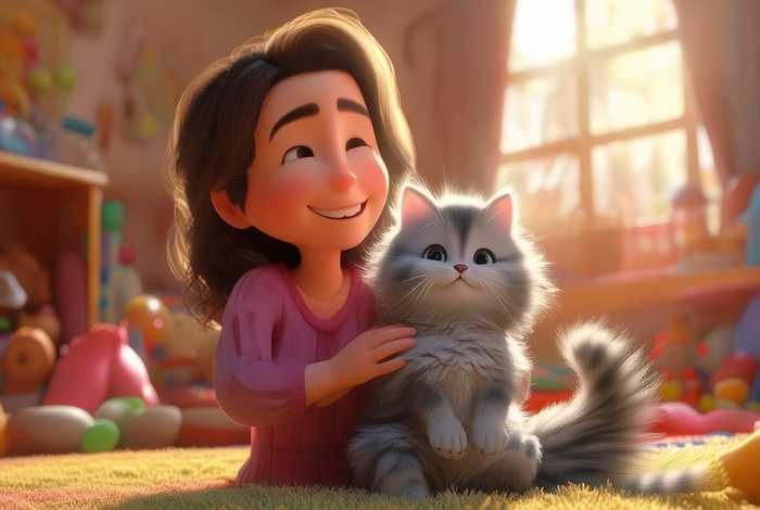 儿童绘本故事妈妈和小猫，小猫咪咪和妈妈绘本故事