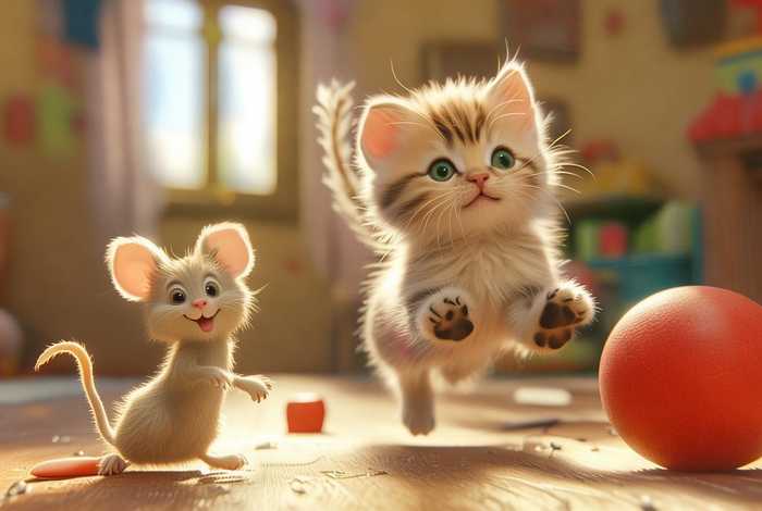 儿童故事猫捉老鼠；幼儿故事猫捉老鼠
