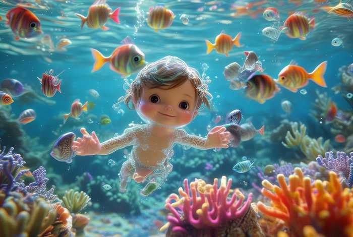 儿童动画水孩子故事；水孩子的故事怎么画