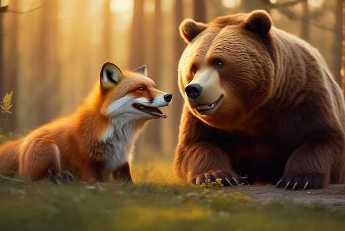 儿童睡前故事狐狸骗了狼 - 狐狸骗狗熊的幼儿故事 儿童睡前故事狐狸骗了狼 - 狐狸骗狗熊的幼儿故事