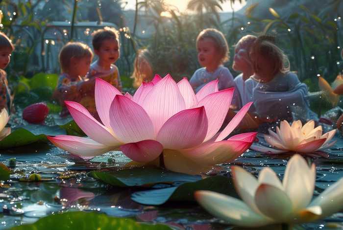 儿童睡前荷花故事、关于荷花的故事幼儿园