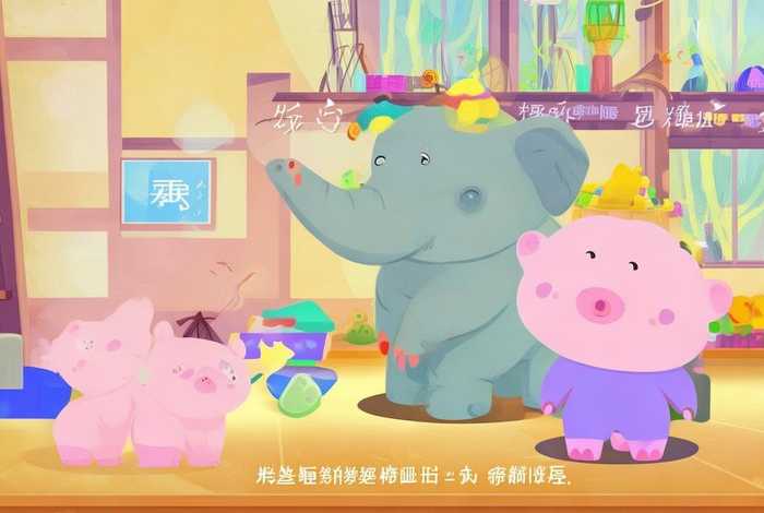 儿童双语故事书小猪小象、小猪小象英语绘本故事