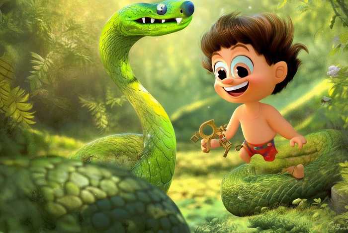 儿童故事蛇公，蛇幼儿故事