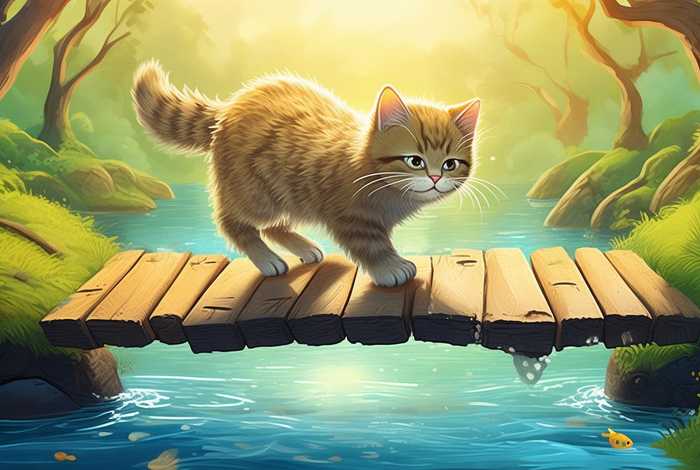 儿童故事大全小猫过河，小猫过河故事图片