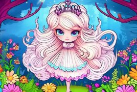 儿童填色画大全100可打印；儿童填色画图片大全可打印公主