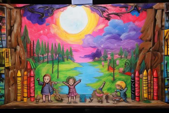 儿童睡前故事蜡笔的故事；蜡笔画的故事