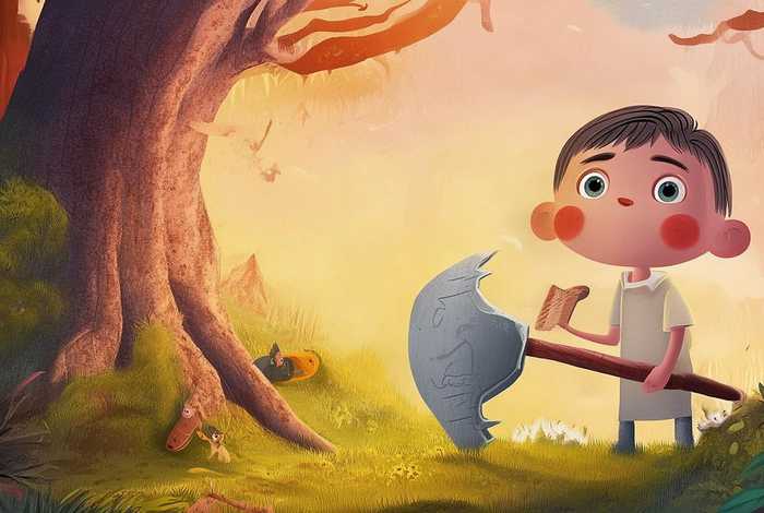 儿童故事金斧头银斧头 - 幼儿故事金斧头银斧头