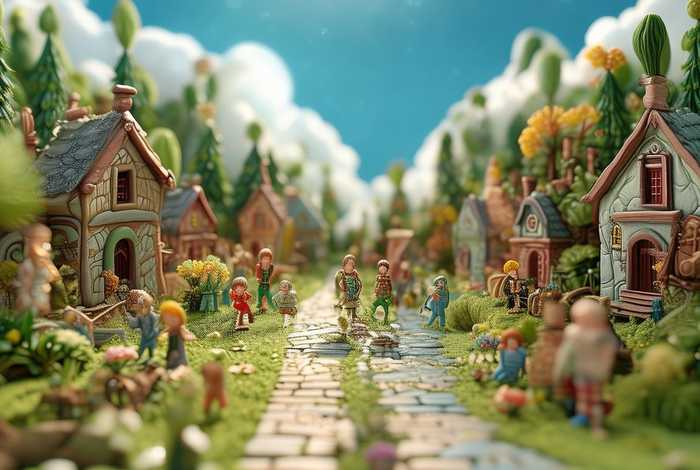 儿童故事小人国的故事 - 小人国的故事画画