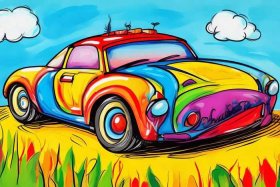 4 6岁儿童简笔画涂色汽车（3-6岁儿童汽车简笔画）