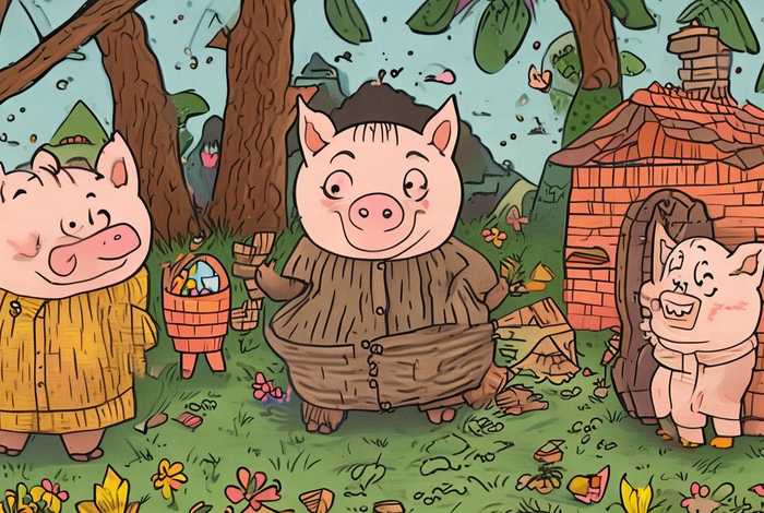 儿童英文故事三只小猪的故事、英文三只小猪的故事视频