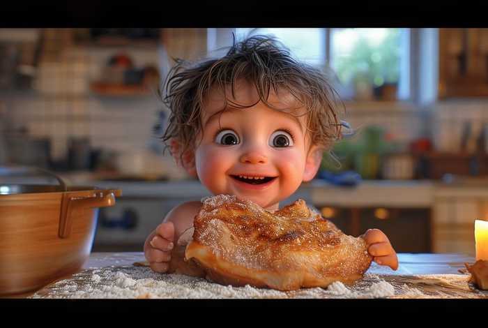 儿童看着排骨开心的故事 吃排骨的故事