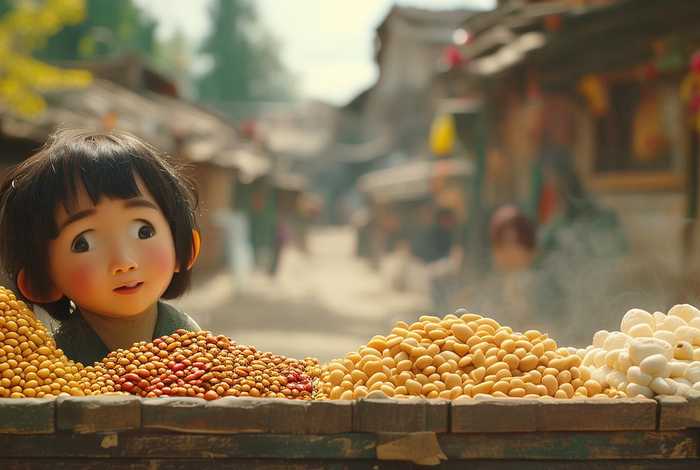 儿童故事卖金豆；卖豆子和卖豆腐的 故事