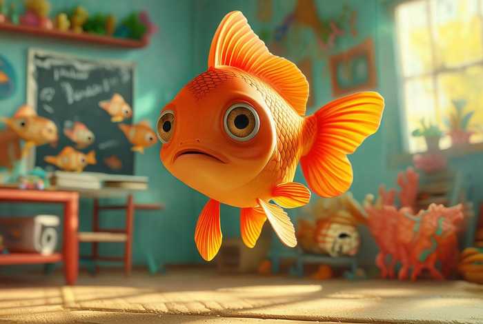 儿童睡前故事小鱼去上学，小鱼上学的故事