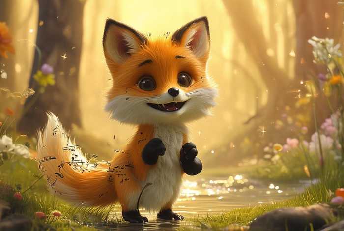 儿童故事爱唱歌的小狐狸；会唱歌的小狐狸故事