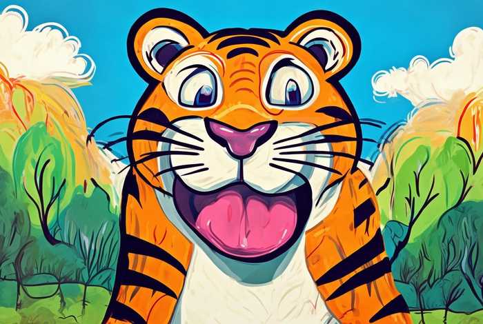 儿童简笔虎画 虎简笔画 儿童画