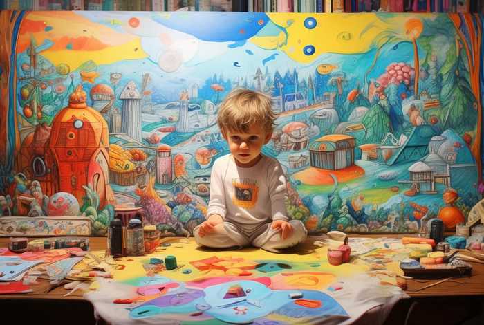 儿童睡前故事蜡笔画（蜡笔儿童创意画）