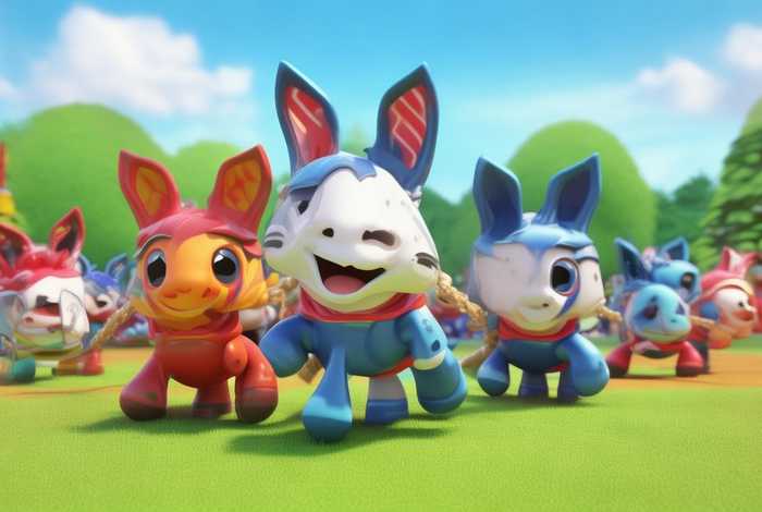 儿童故事拔河马比赛 - 幼儿故事拔河比赛 儿童故事拔河马比赛 - 幼儿故事拔河比赛