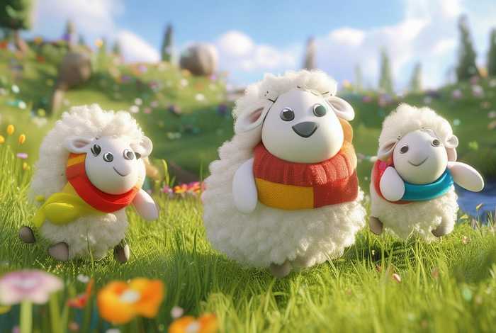 儿童故事三只小羊羔，儿歌三只小羊的故事视频