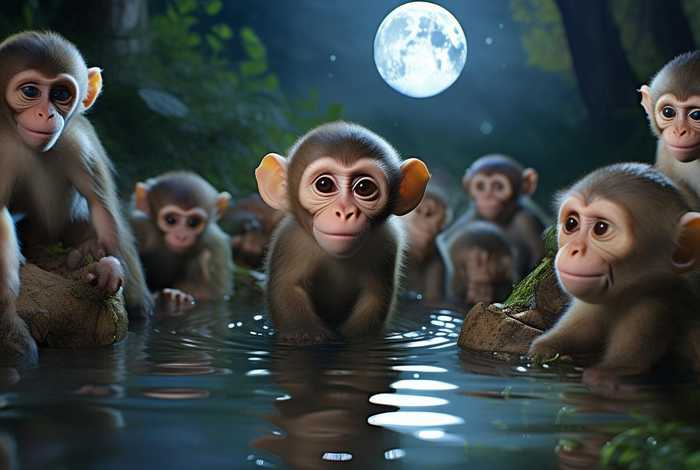 儿童故事猴子捞月的故事，猴子捞月的幼儿故事