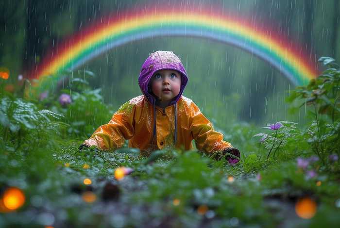 儿童故事雨后彩虹，雨后的彩虹编写故事
