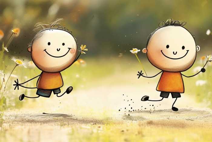 儿童简笔画追赶（儿童简笔画追赶图片）