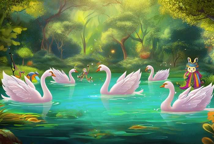 儿童故事六只天鹅；猫小帅故事六只天鹅