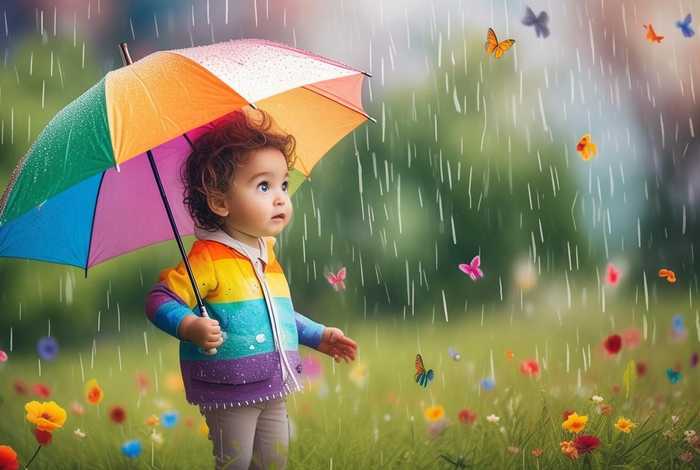 儿童故事彩虹色的雨伞 彩虹雨的幼儿故事
