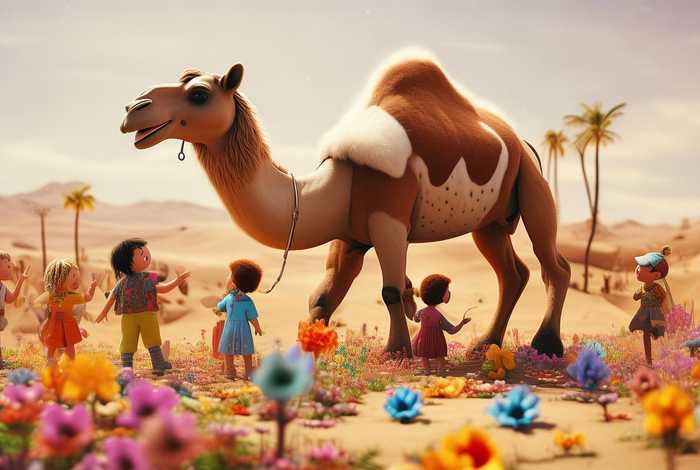 儿童故事分骆驼 - 关于骆驼的幼儿故事绘本