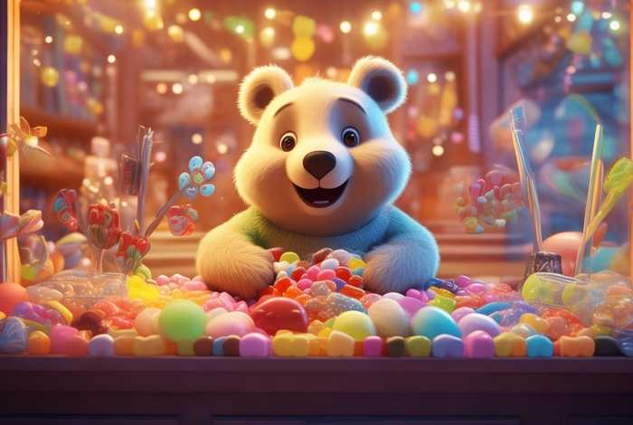 儿童故事买糖果，买糖果的小熊故事
