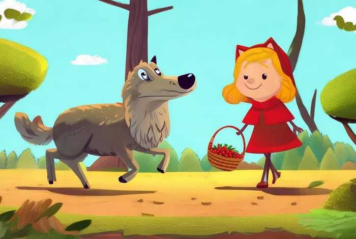 儿童故事小红帽和大灰狼的故事，小红帽和大灰狼的故事幼儿版