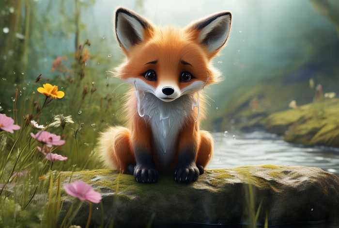 儿童故事小狐狸哭了、小狐狸哭了的故事视频