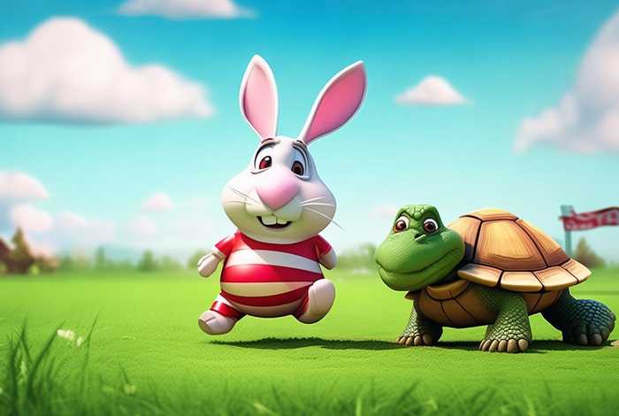 儿童故事乌龟和兔子赛跑，幼儿故事兔子和乌龟赛跑