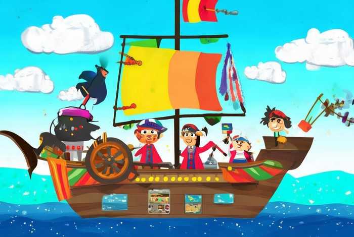 儿童海盗简笔画、儿童简笔画海盗船