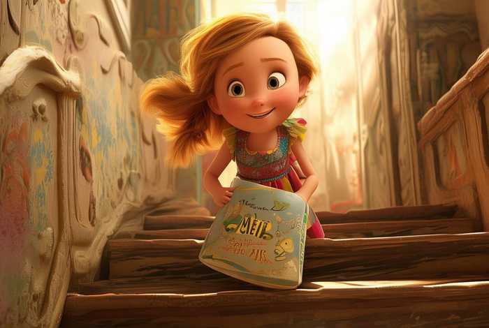 medicine绘本故事、绘本meli on the stairs