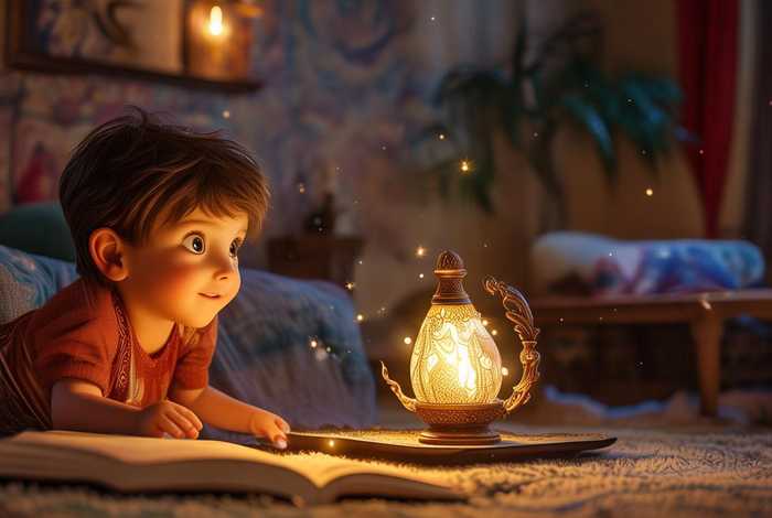 儿童睡前故事阿拉丁与神灯；阿拉丁神灯幼儿睡前故事